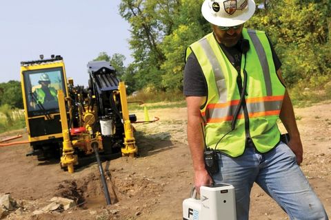 Operator running a horizontal directional drilling rig